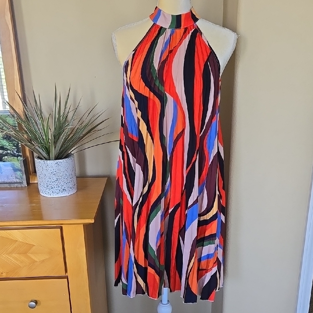 Multicolored Sleeveless Knee-Length Dress by SHEIN NWOT